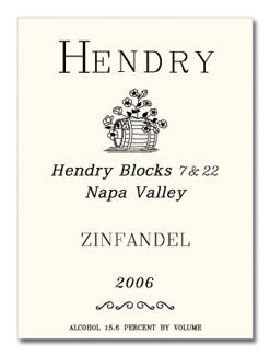 Hendry Winery - Zinfandel Napa Valley Blocks 7 & 22 2019