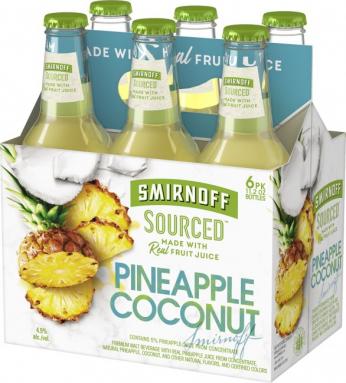 Smirnoff Sourced - Pineapple Coconut (6 pack bottles) (6 pack bottles)