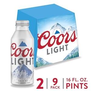 Coors Brewing Co - Coors Light (9 pack 16oz aluminum bottles) (9 pack 16oz aluminum bottles)